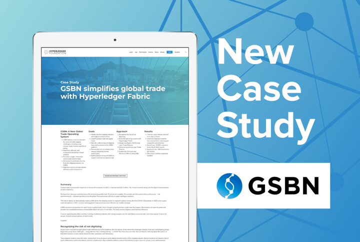 GSBN Builds Global Trade Operating Platform with Hyperledger Fabric as the Foundation