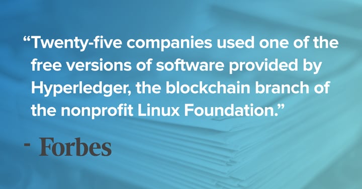 Once Again, Forbes “Blockchain 50” Shows Enterprise Blockchain’s Footprint and Impact, with Hyperledger Technologies Leading The Pack
