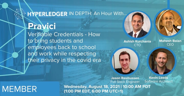 Hyperledger In-depth: Pravici- Verifiable Credentials – How to bring students and employees back to school and work while respecting their privacy in the covid era