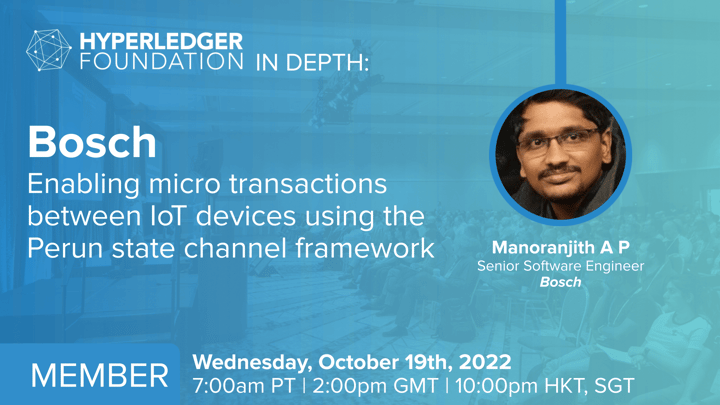 Hyperledger In-depth with Bosch: Enabling micro transactions between IoT devices using the Perun state channel framework