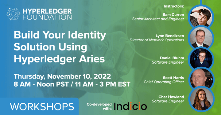 Get started with Hyperledger Aries: Accelerate your decentralized identity skills with a free instructor-led Workshop
