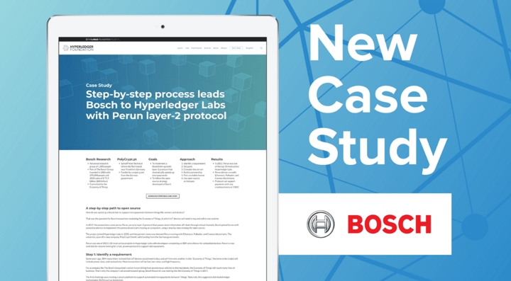 Bosch leverages open source model; teams with PolyCrypt to tackle blockchain for the Economy of Things